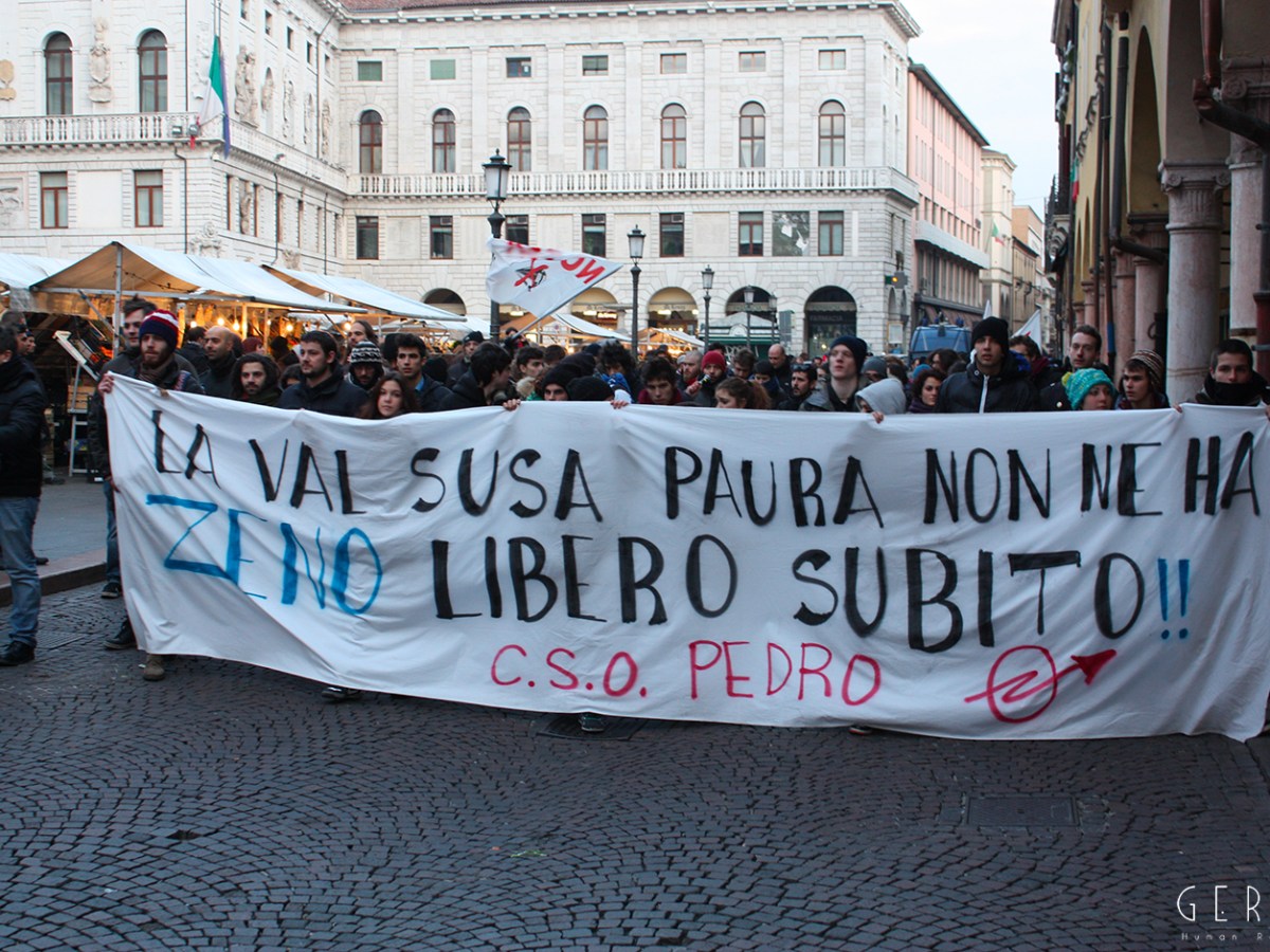 PADOVA OCCUPATA: I CENTRI SOCIALI CONTRO GLI ARRESTI DEI MILITANTI NO TAV E PER LA LIBERTÀ DI&nbsp;ZENO