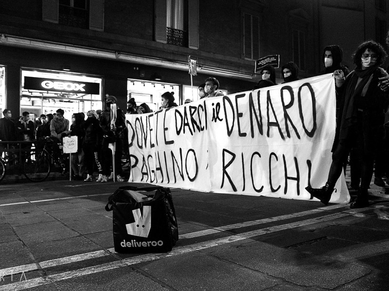 RIDERS UNION BOLOGNA: “SCIOPERARE PER RESISTERE”. SALUTE, REDDITO, DIRITTI,&nbsp;WELFARE