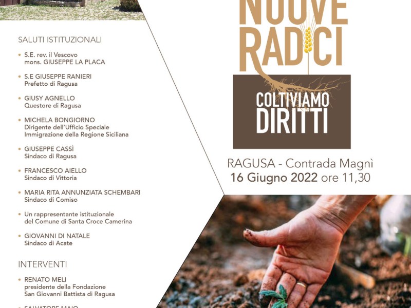 PROGETTO “NUOVE RADICI: COLTIVIAMO DIRITTI” – CONFERENZA&nbsp;STAMPA