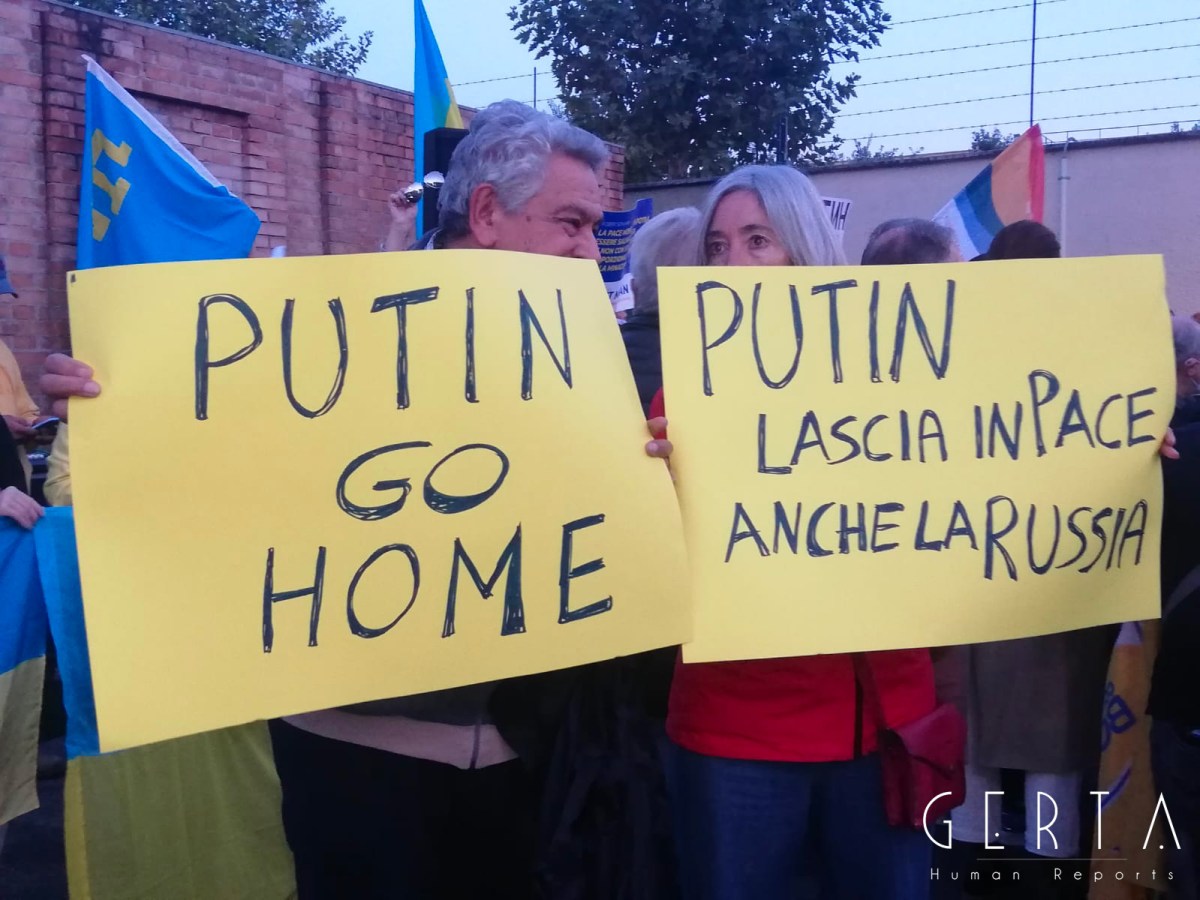 MANIFESTAZIONE PER LA PACE, AMBASCIATA RUSSA DI ROMA, 13 OTTOBRE&nbsp;2022